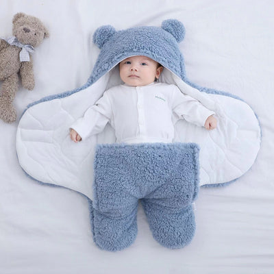 Ultra weiche Bärenohren Winter gesteppt Plüsch Baby wickeln