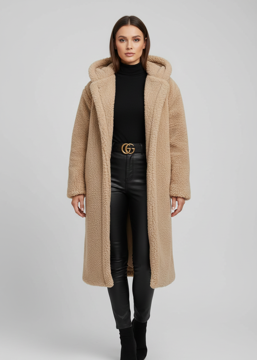 Cappotto da donna in pelliccia sintetica