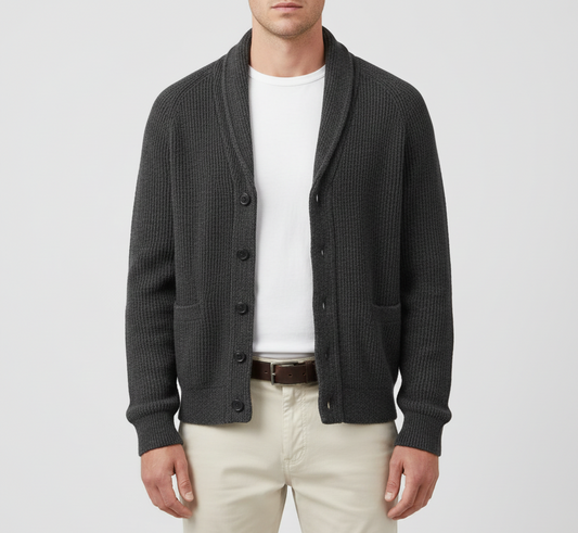 Chaqueta de punto para hombre de lana