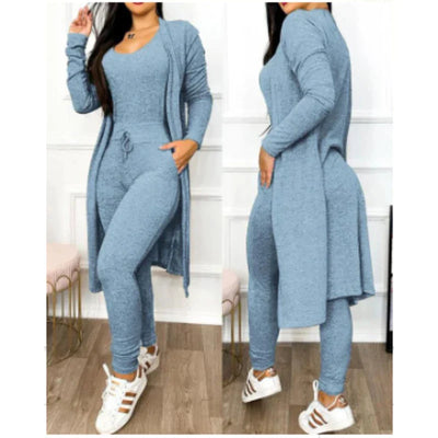 2-teiliger Jumpsuit für Frühling 2025 | Enger Leggings-Jumpsuit mit Jacke