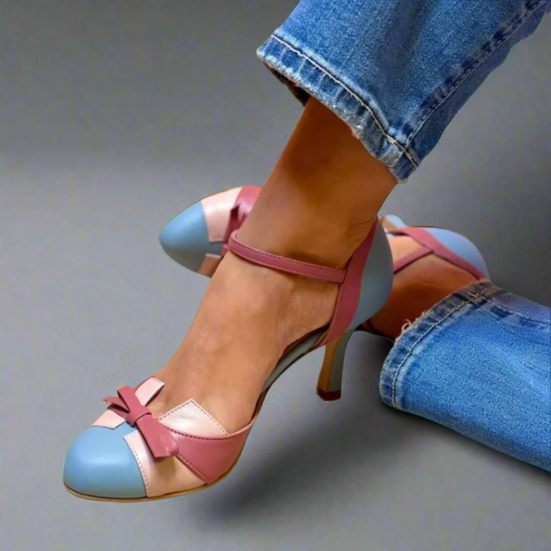 Zapatos ortopédicos de cuero para mujer, coloridos