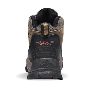 Botas de cuero para exteriores, zapatos de senderismo impermeables, color verde