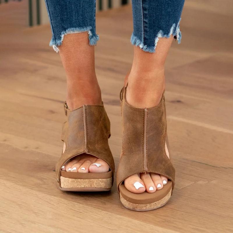 Orthopädische Ledersandalen mit extra Halt für Frauen