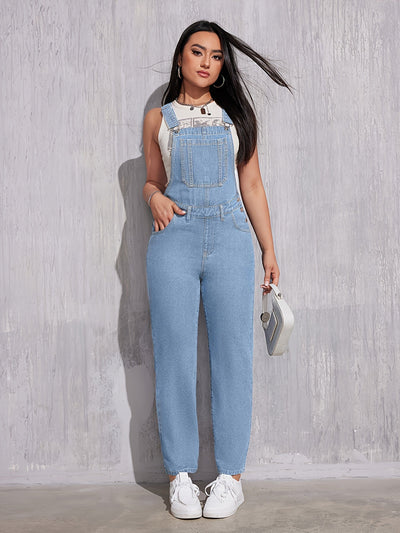 KRISTINE | Hellblauer Denim-Overall mit normaler Passform