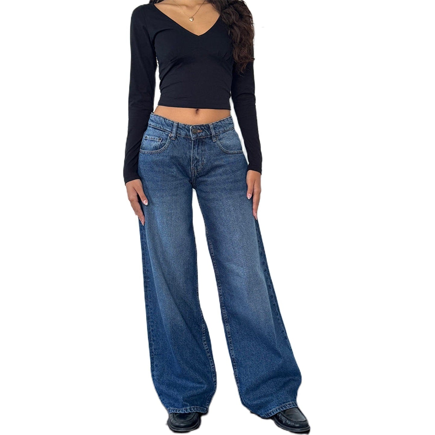 Jasmine – Pantalon large en denim pour femme