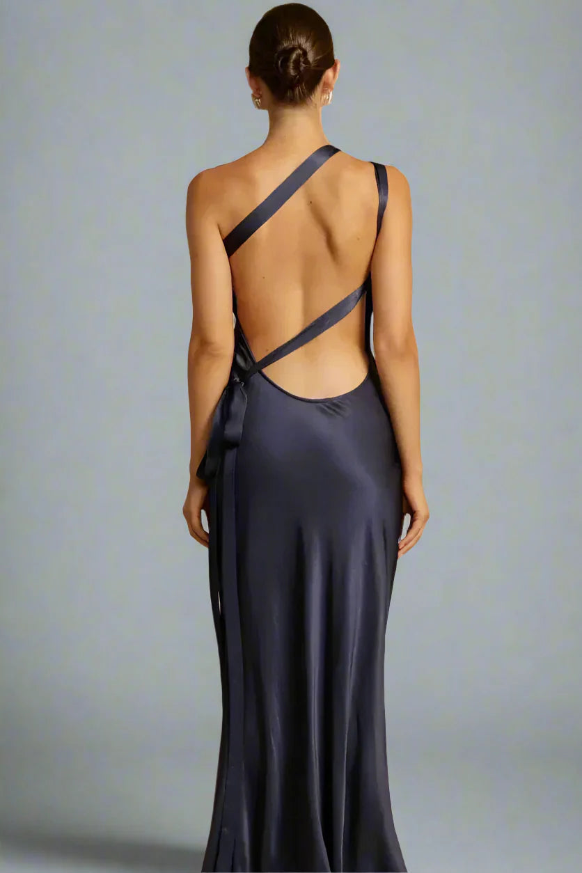 Indira | One-Shoulder-Abendkleid aus Satin