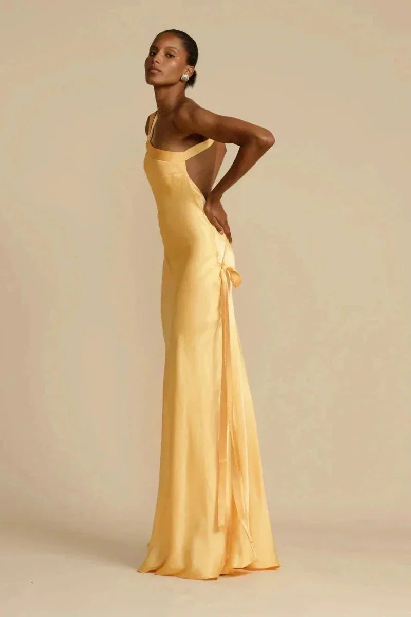 Indira | One-Shoulder-Abendkleid aus Satin