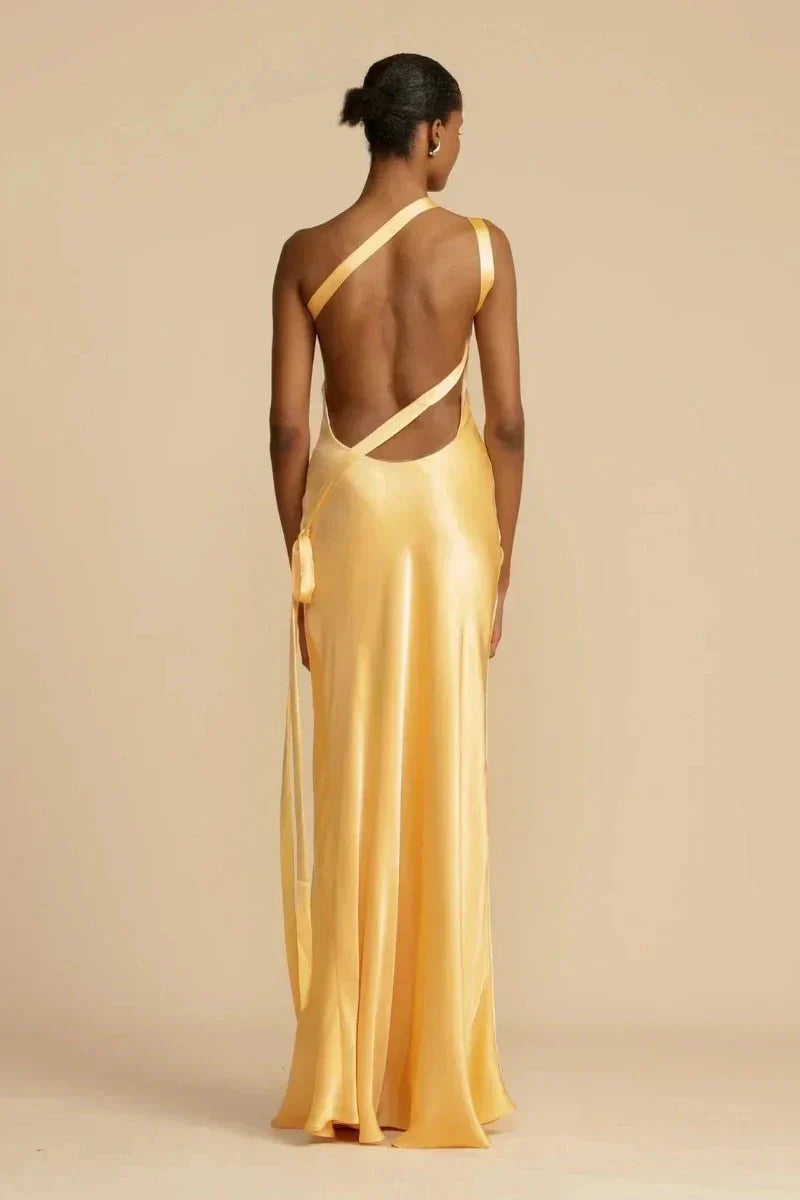 Indira | One-Shoulder-Abendkleid aus Satin