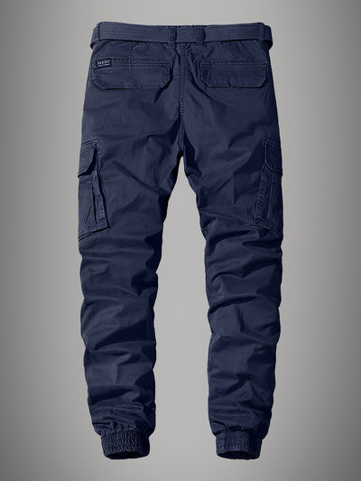 Paweł Cargo Joggers für Männer - Elegante bestickte Multi-Pocket-Hose