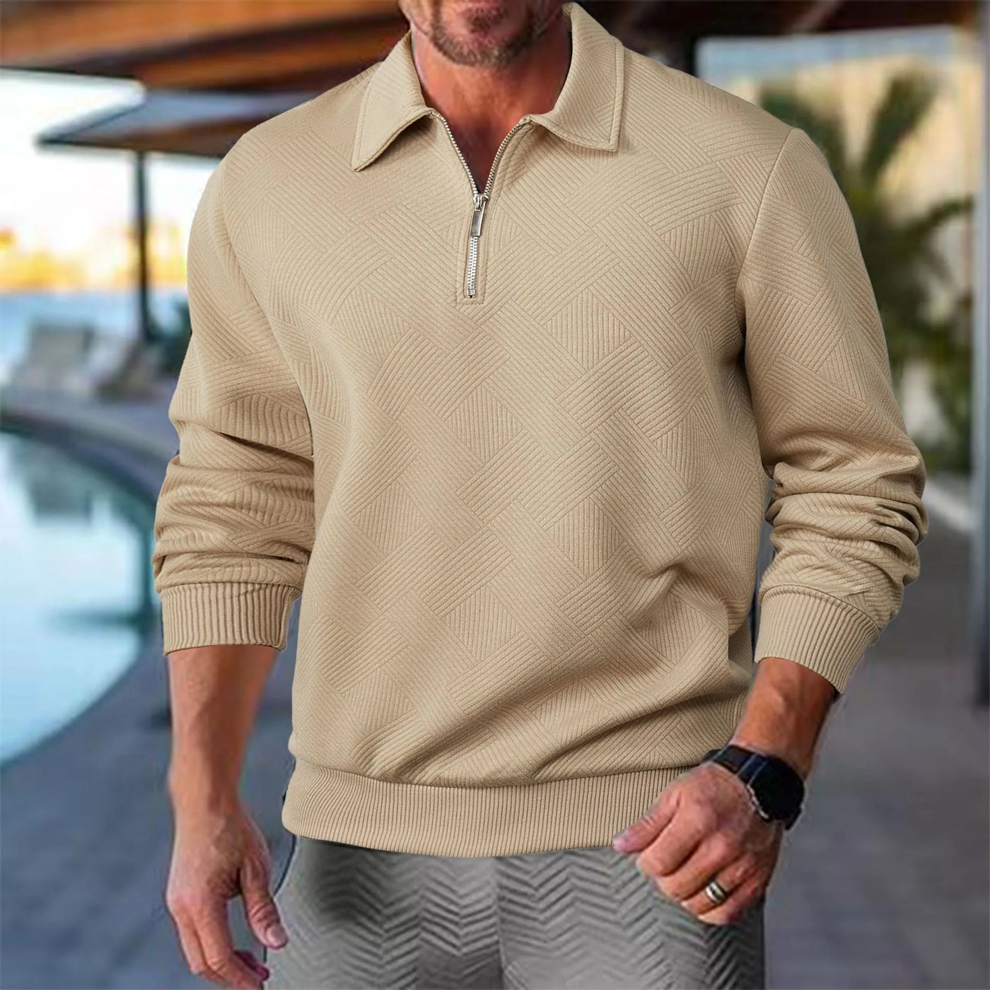 Victor - Premium Pullover mit Viertelreißverschluss