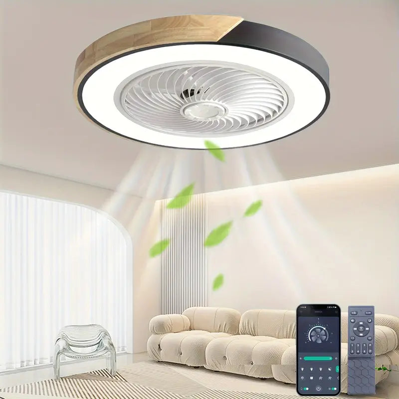 Deckenventilatorlampe - Leise LED-Beleuchtung mit Ventilator und Fernbedienung
