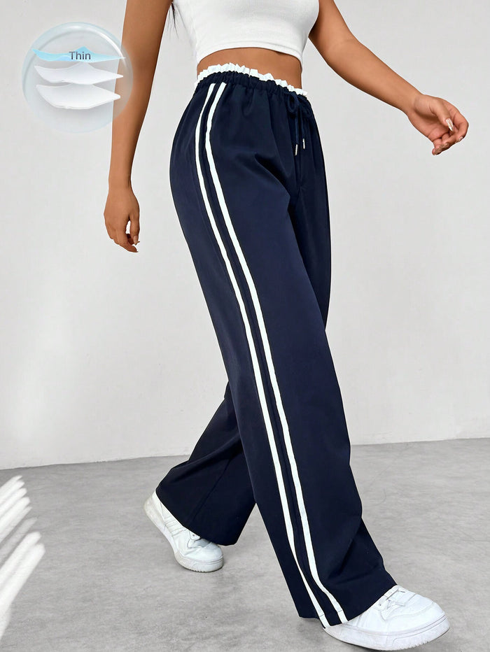Dimphy | Elegante gerade Hose mit hoher Taille