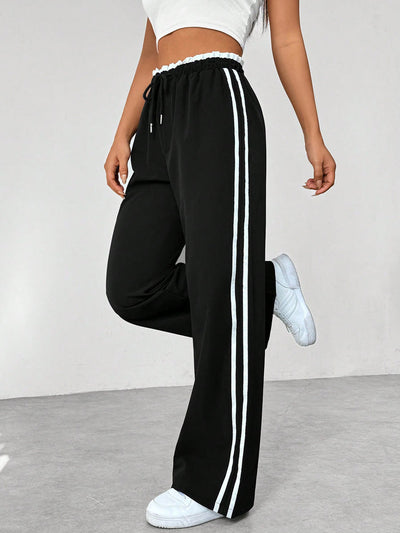 Dimphy | Elegante gerade Hose mit hoher Taille