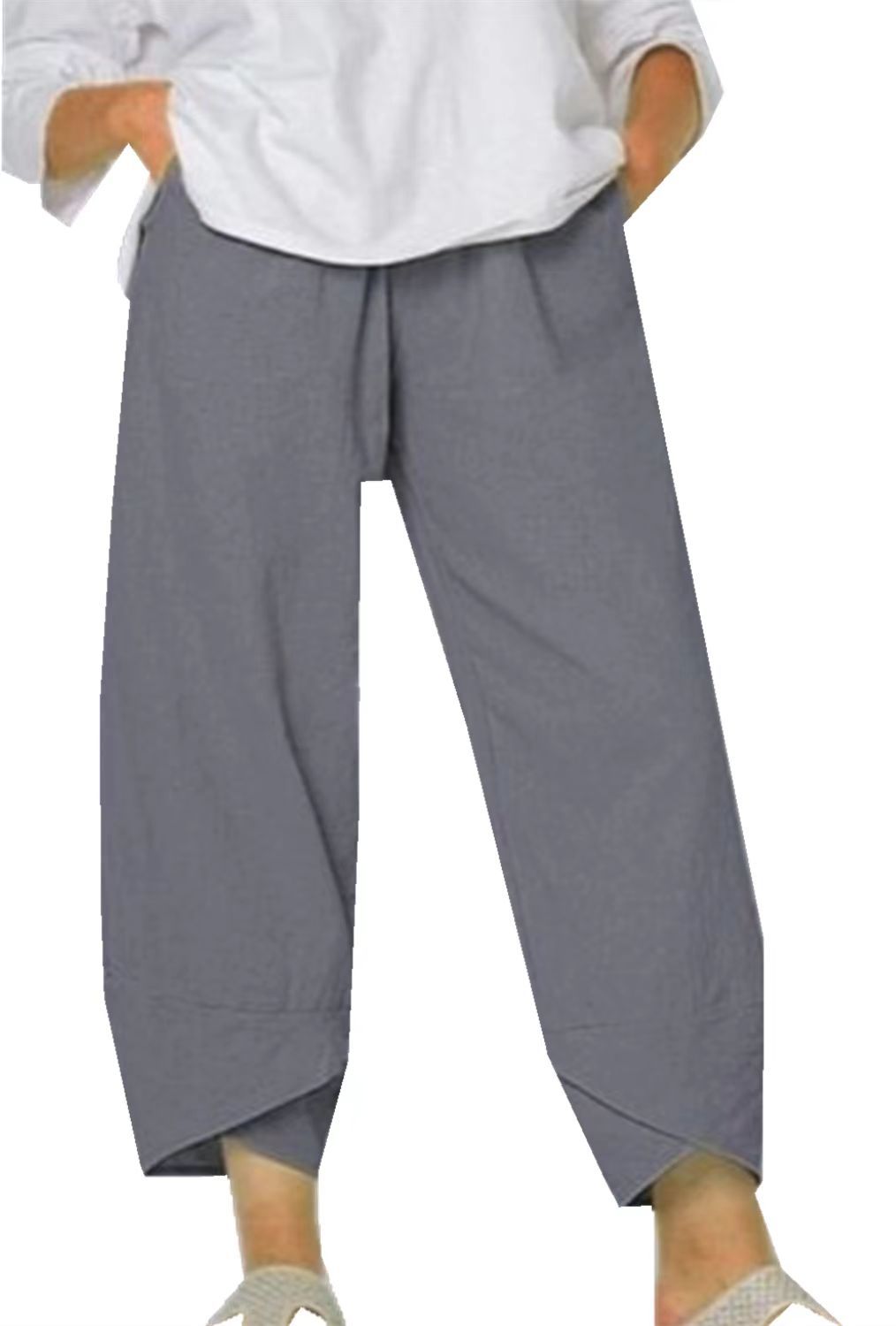 Damen Culottes - Weites Bein - Gekürzte Länge - Elastische Taille - Leichter Stoff