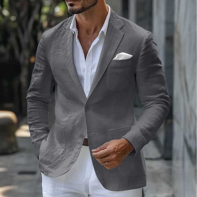 Sommerlicher Leinenblazer für Herren – Leichter Tailored Fit