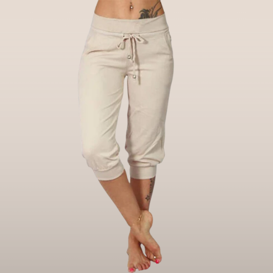 Liora - Pantaloni Capri con coulisse