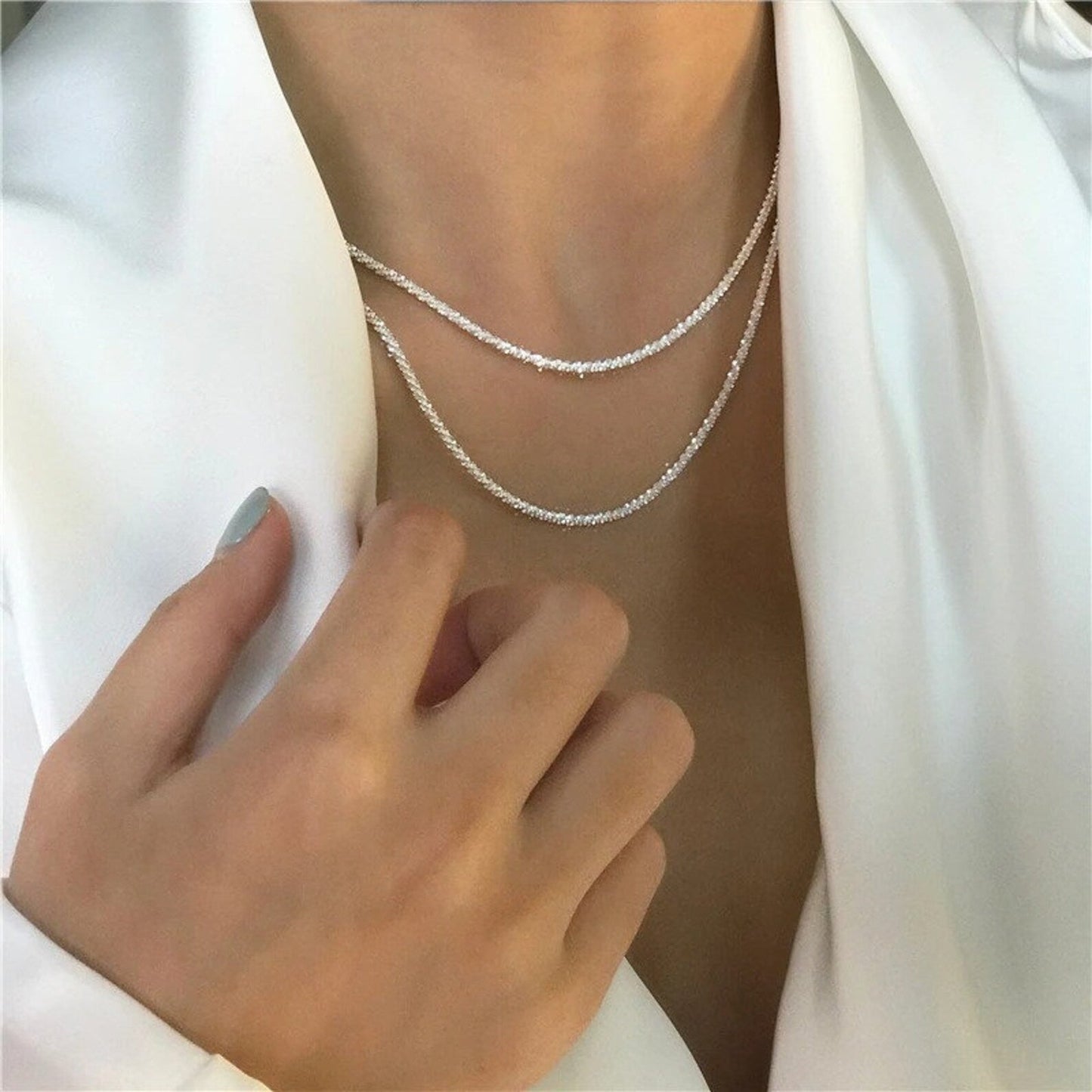 Set di collane in argento Luce delle stelle