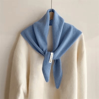 CosyWrap - Gestrickter Dreiecksschal aus Nischenwolle für Frauen, als Halstuch oder warmer Schal