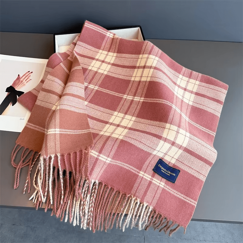 WarmElegance - Bufanda de diseñador para otoño e invierno de suave cachemira con aspecto de pashmina