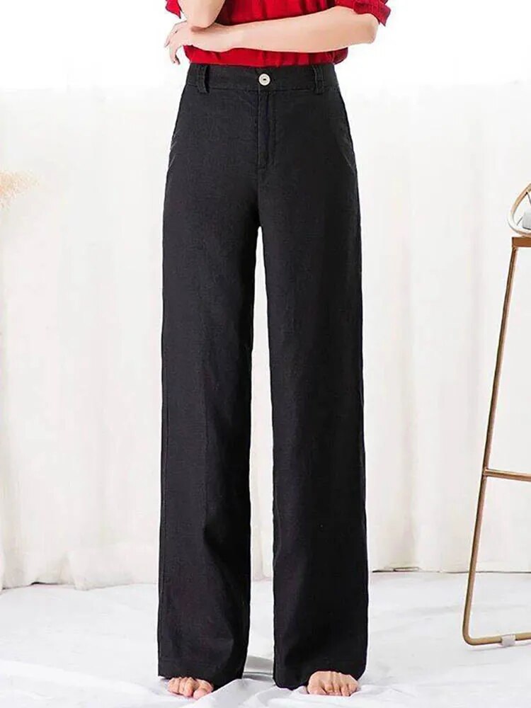 Noemi | Weite Leinenhosen für einen entspannten Look