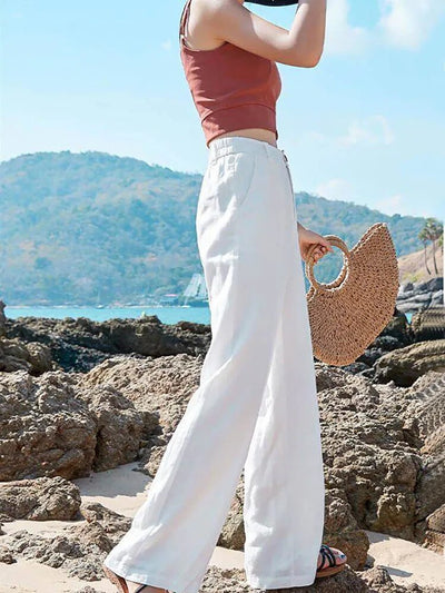 Noemi | Weite Leinenhosen für einen entspannten Look