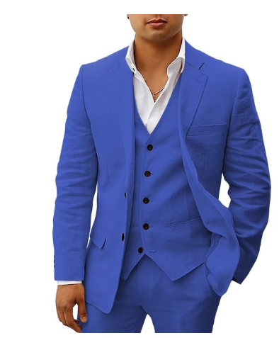 Eleganter dreiteiliger Herrenanzug - Sommerkleidung für Hochzeiten oder Feiern