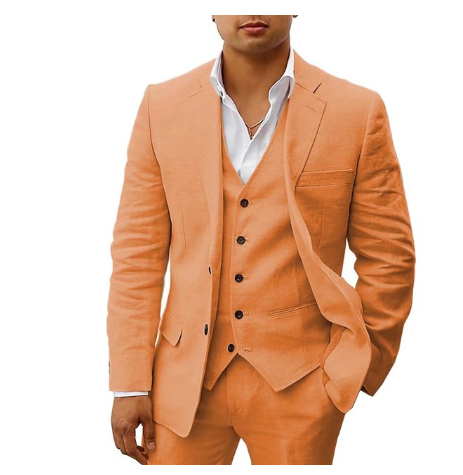 Eleganter dreiteiliger Herrenanzug - Sommerkleidung für Hochzeiten oder Feiern