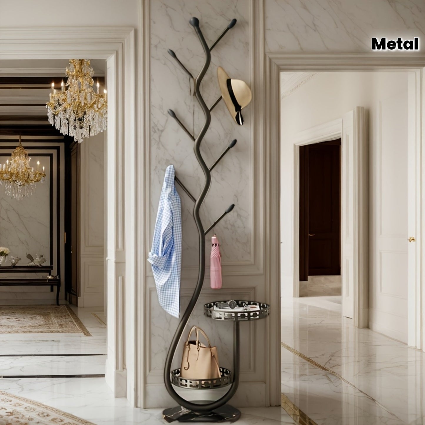 BranchLine porte-manteau sur pied - rangement intelligent et élégant