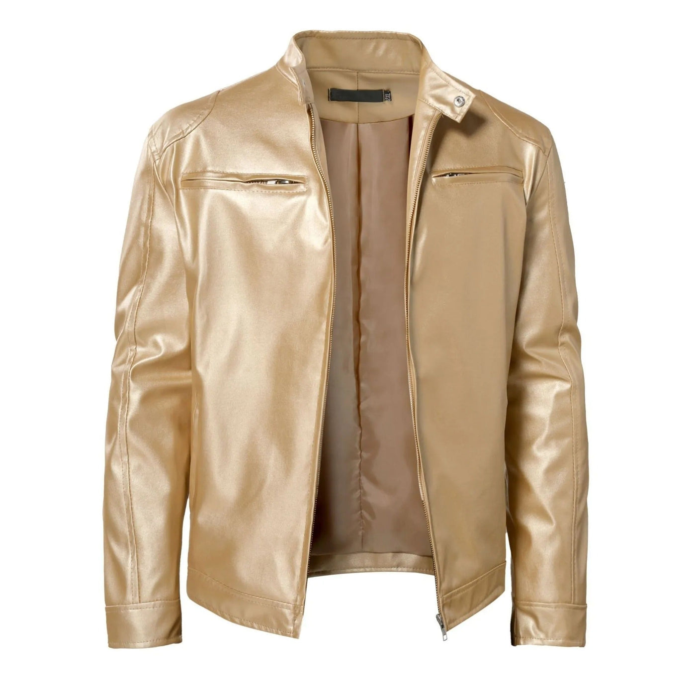 Brodie PU-Lederjacke mit Stehkragen