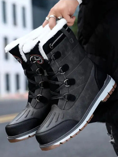 Herren-Winterstiefel - Warm gefütterte Schneeschuhe mit rutschfester Sohle