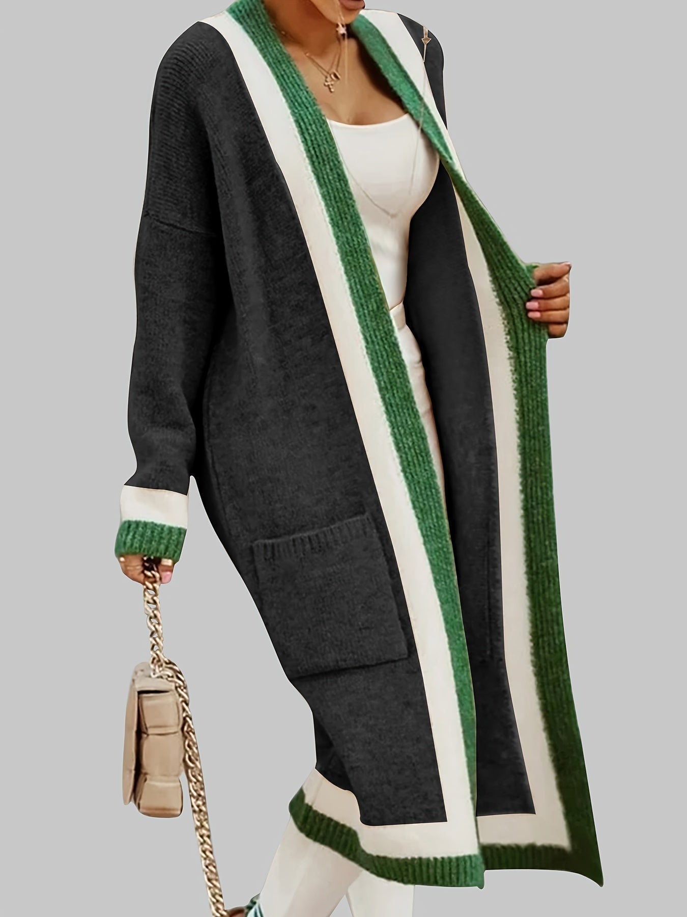 Charlotte Lange pletený sveter - vintage inšpirácia s farebnými akcentmi