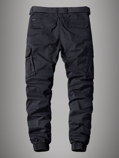 Paweł Cargo Joggers für Männer - Elegante bestickte Multi-Pocket-Hose