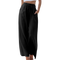 Elegante Damenhose aus Leinen und Baumwolle hoher Bund stilvoll