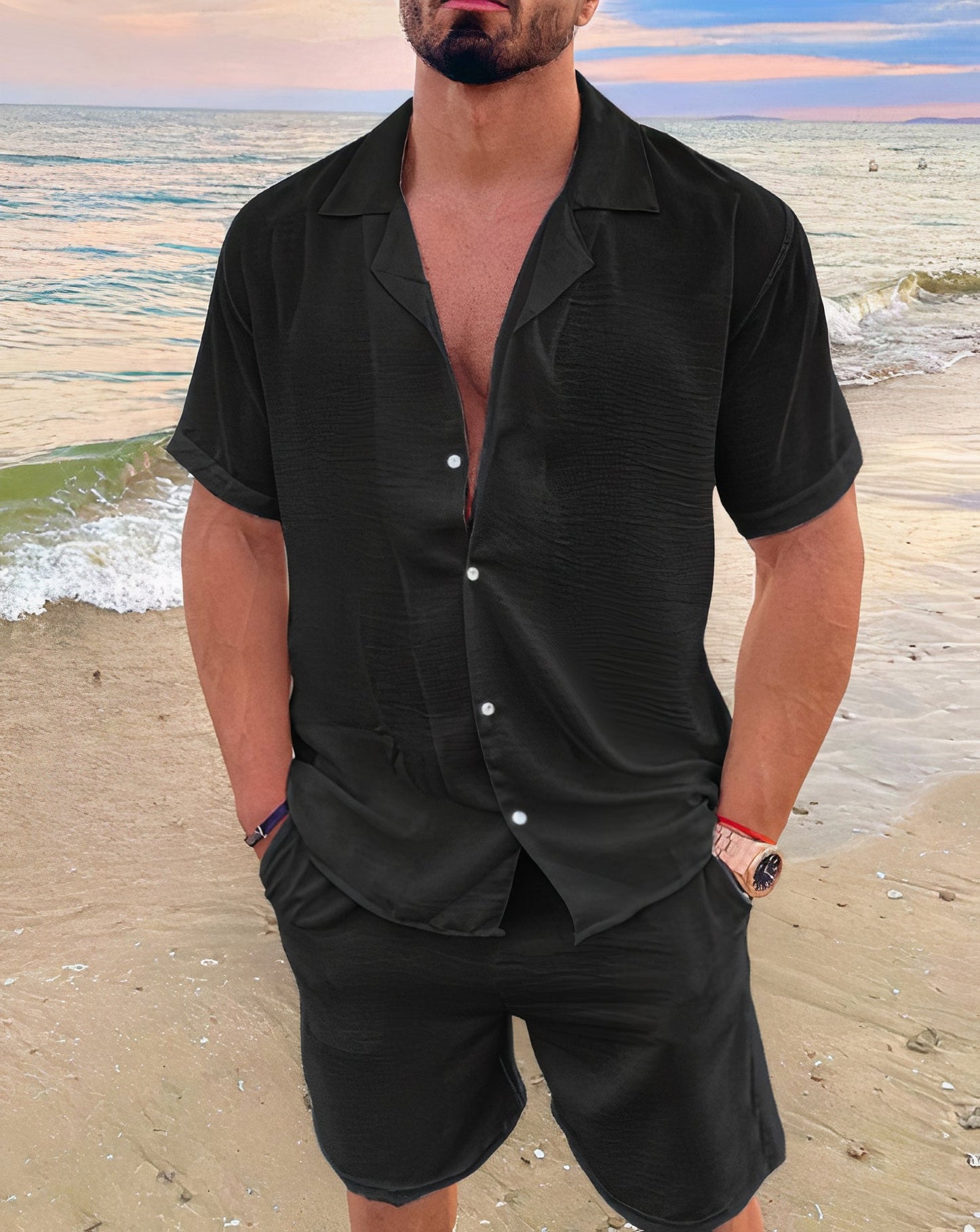 Elegant Summer Linen Set for Men - Rommy