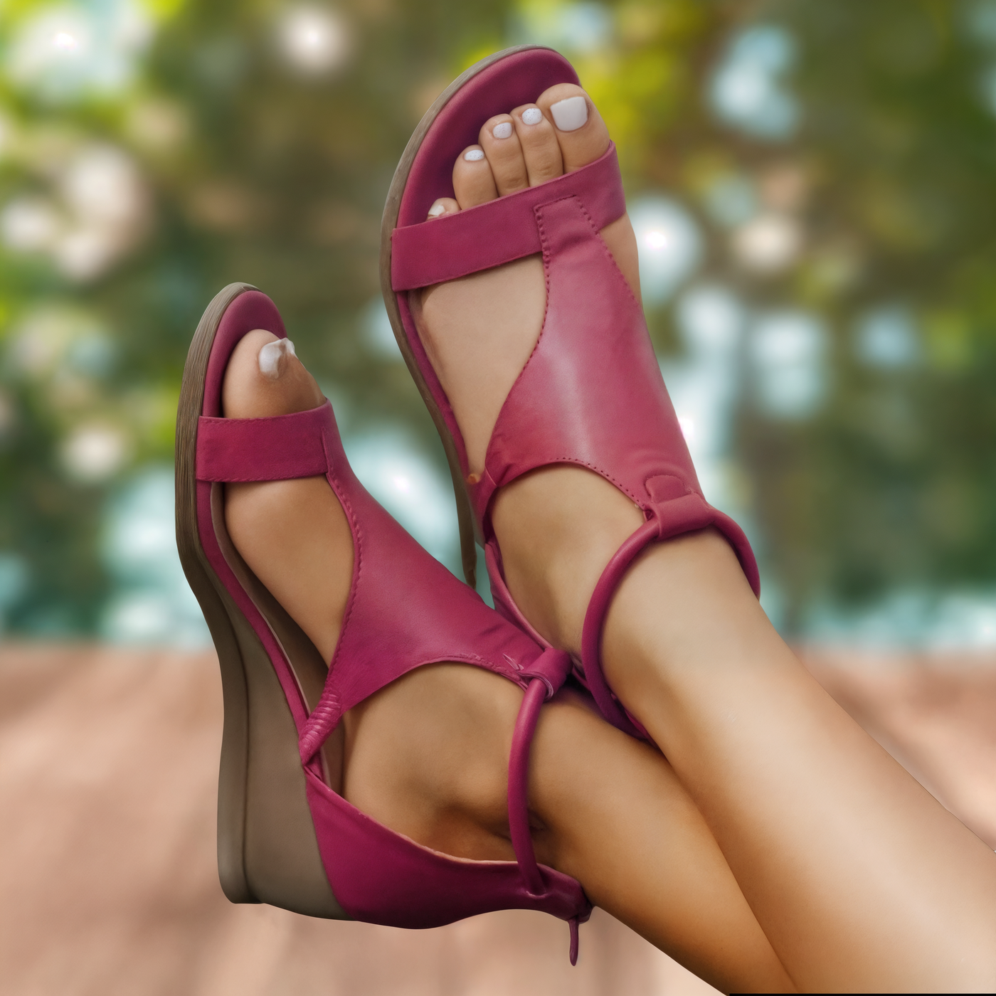 Damen Sandalen Elegantes Leder Komfort