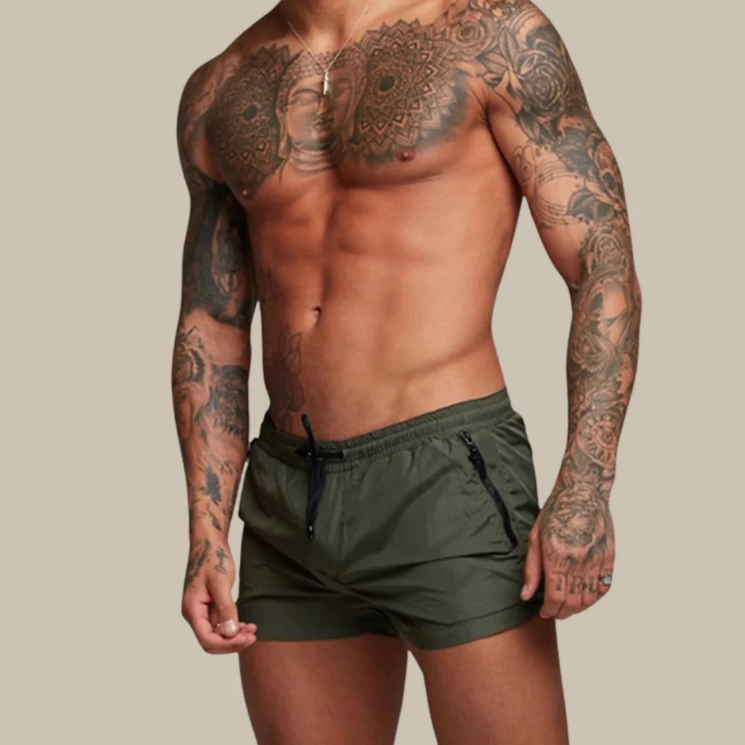 Enzo - Kurze Badeshorts mit Kordelzug
