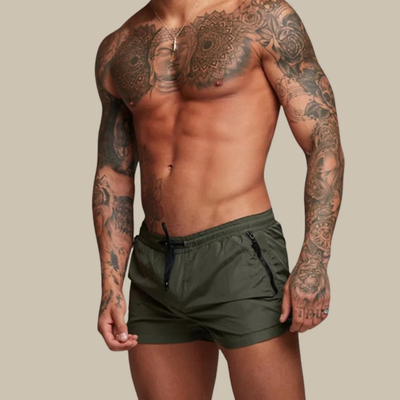 Enzo - Kurze Badeshorts mit Kordelzug