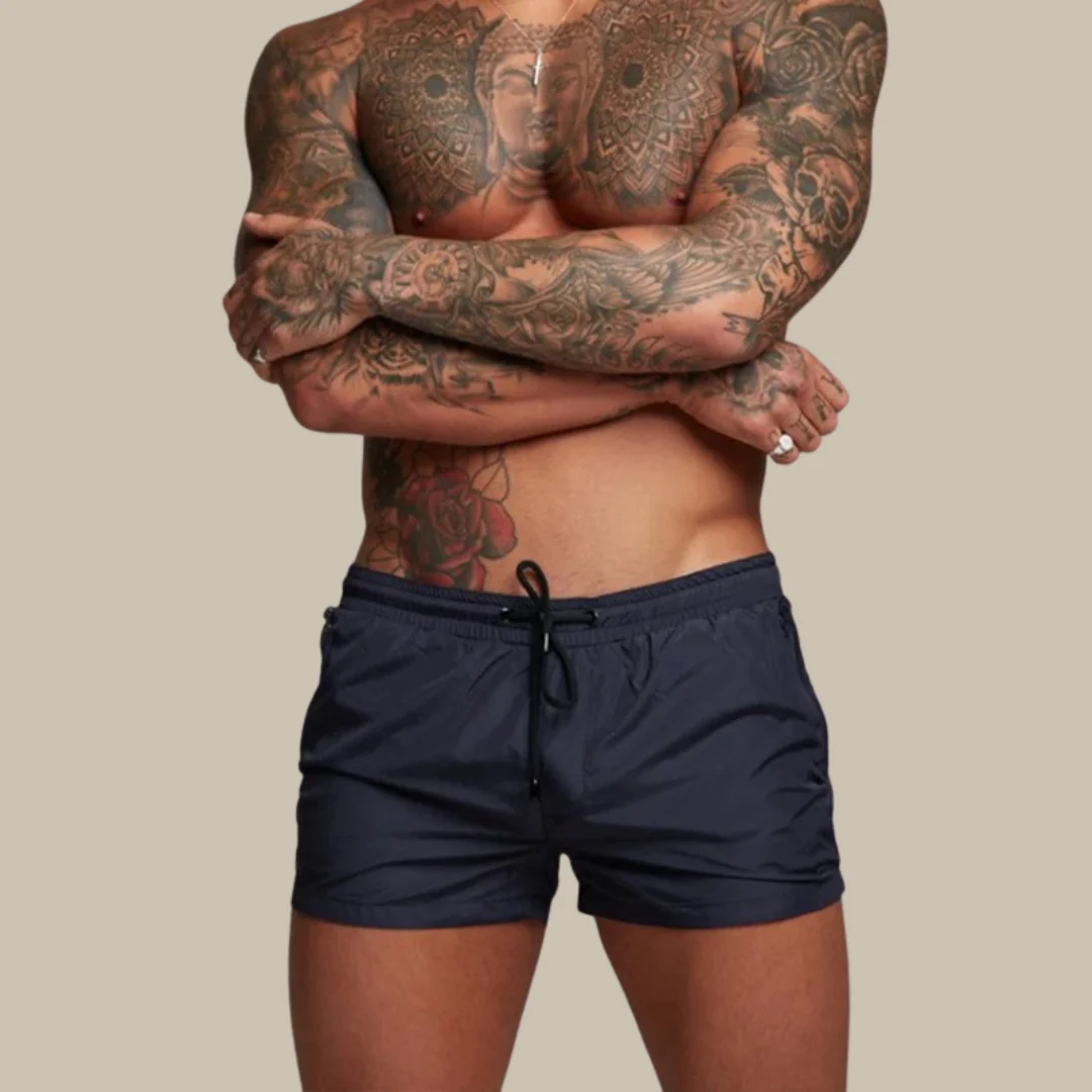 Enzo - Kurze Badeshorts mit Kordelzug