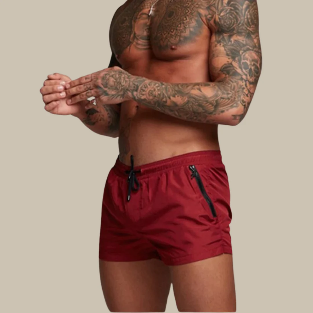 Enzo - Kurze Badeshorts mit Kordelzug