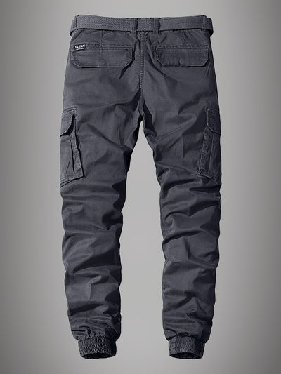 Paweł Cargo Joggers für Männer - Elegante bestickte Multi-Pocket-Hose