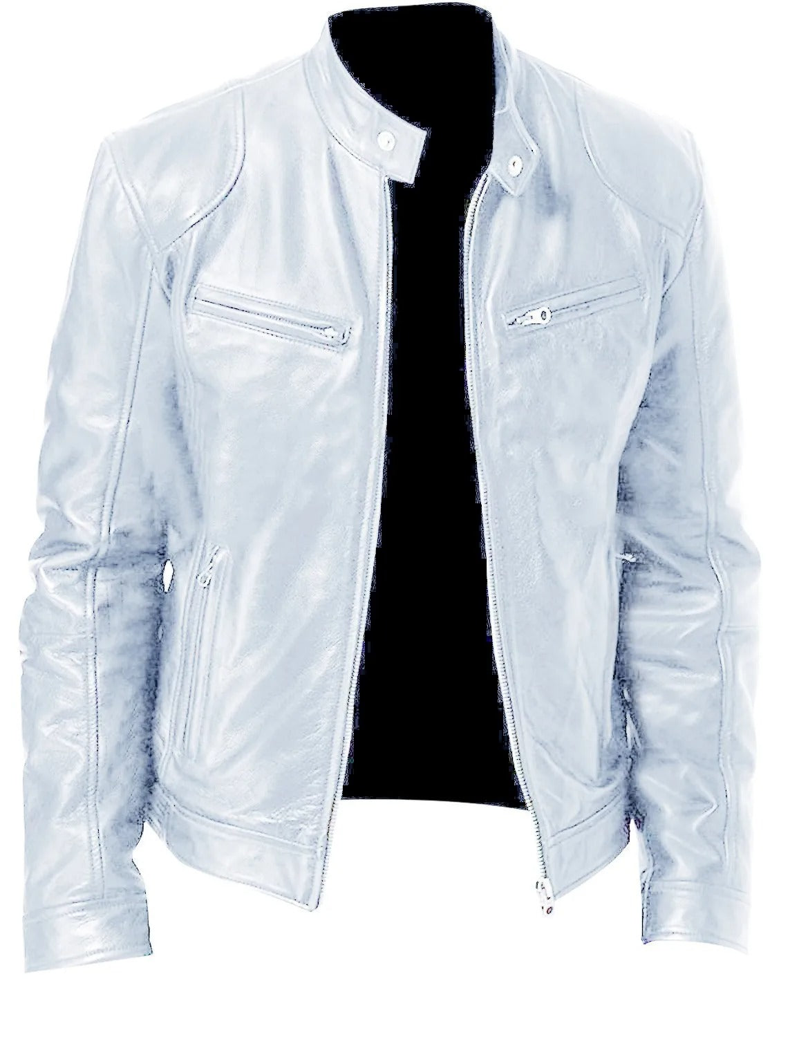Brodie PU-Lederjacke mit Stehkragen