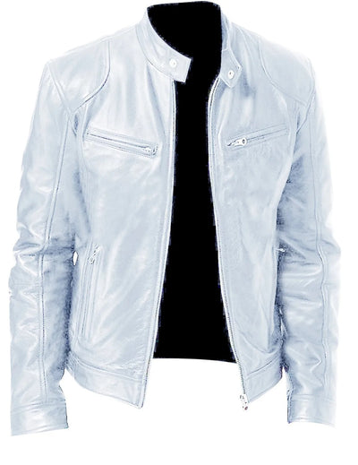 Brodie PU-Lederjacke mit Stehkragen