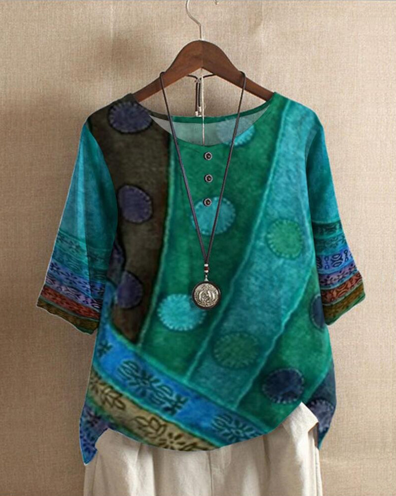 Vintage Boho Top - Ľahký a elegantný