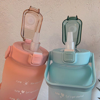 Botella de agua motivacional | 2L ecológica