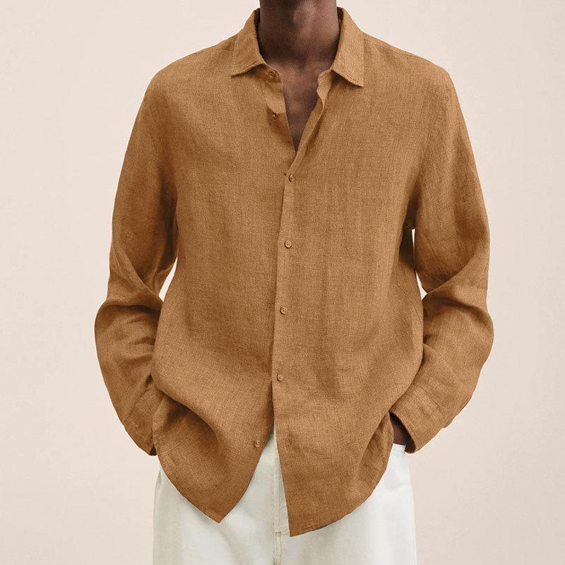 Elegantes natürliche Texturhemd für Herren - Albert