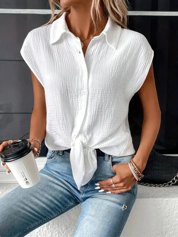 Damen Shirt | Kurzarm & Button Up | Weich & sommerlich | Lässiger Stil