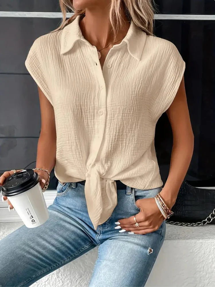 Damen Shirt | Kurzarm & Button Up | Weich & sommerlich | Lässiger Stil