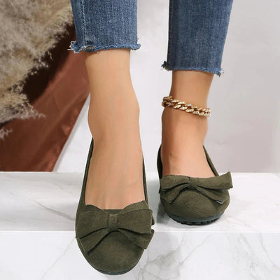 Damen Ballerina Schuhe | Flache Sohle & Slipper | Dekorative Schleife | Bequem & stylisch