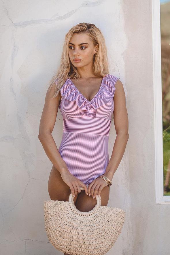 Romy - Badeanzug mit Vintage-Print