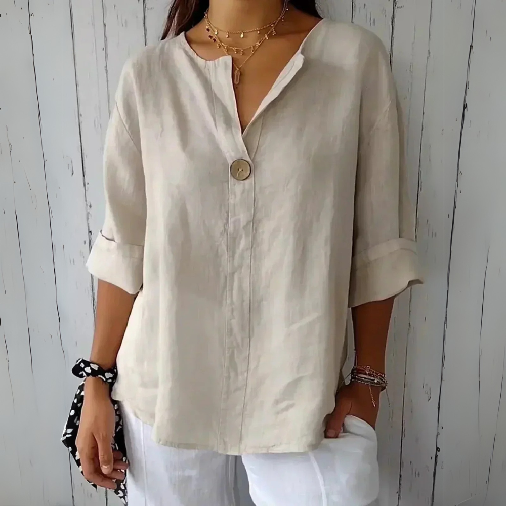Fredrika Chemisier élégant en lin pour femmes